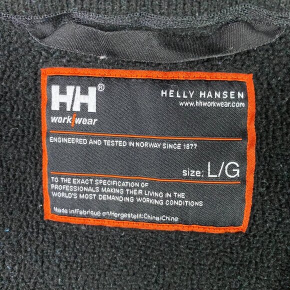 Helly Hansen Hay River Polartec Fleece Jacket Sweater Men's Large Medium Black - Picture 8 of 12